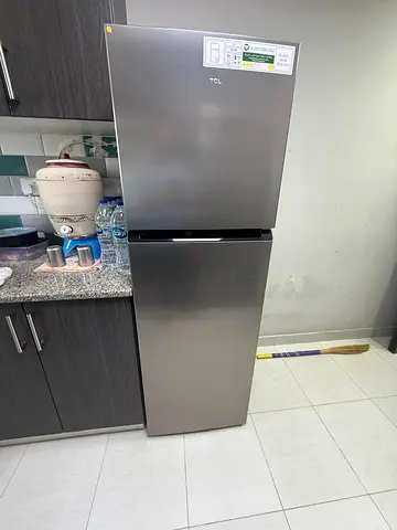 TCL 2-Door Silver Refrigerator - Good Condition