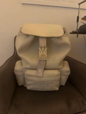Amiri Luxury cream beige Offwhite Backpack Rucksack Large Laptop MacBook Mens Gucci Fendi Prada