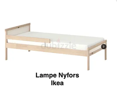 IKEA  Single Bed Frame (90x200) +Mattress  - Light Wood