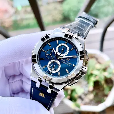 Maurice Lacroix AIKON Chronograph AI1018-SS001-430-1 – Blue Dial ⌚💙
