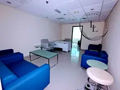 Lavish furnished chiller free office is available in 41k at prime location AL Majaz 3 area.