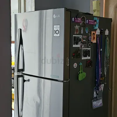 LG Silver Double-Door Refrigerator - Good Working Condition