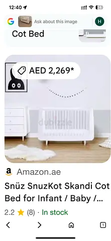 Snüz SnuzKot Skandi Cot Bed - White, Good Condition
