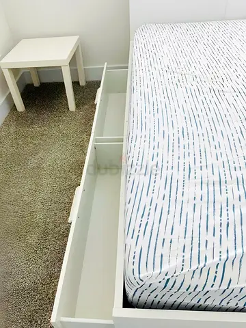 IKEA Brimness KING size bed frame with mattress. (180 × 200 cm)