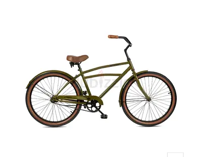 Classic Single-Speed Cruiser Bike - Olive Green