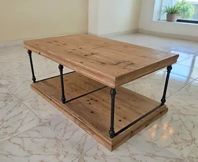Nice Wood Coffee Table with Lower Shelf