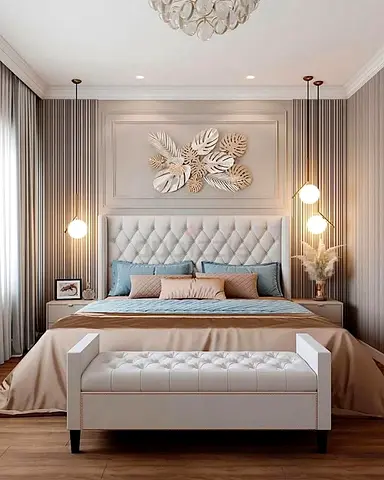 Elegant Tufted King Size Bed Customised For Sale