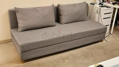 JYSK Gray Fabric Sofa Bed NORSMINDE
