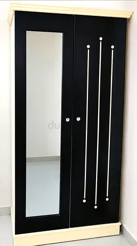 Two-door Wardrobe / Armoire with Shelves and Hanging Rail - Very Good Condition