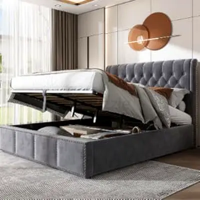 Brand New Luxury King Size Fully Customisable Bed Hydraulic Storage can be installed