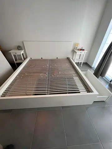 IKEA Malm Queen size bed frame with mattress (160 × 200 cm)