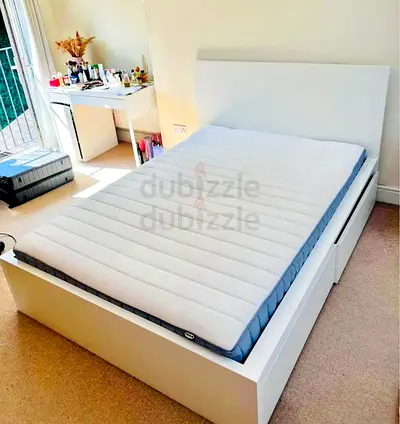 Ikea Queen size bed with mattress available in perfect condition