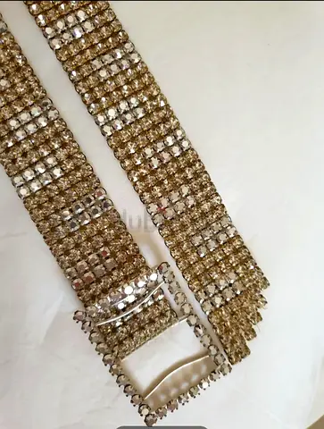 Bohemian Czech crystal purse and belt