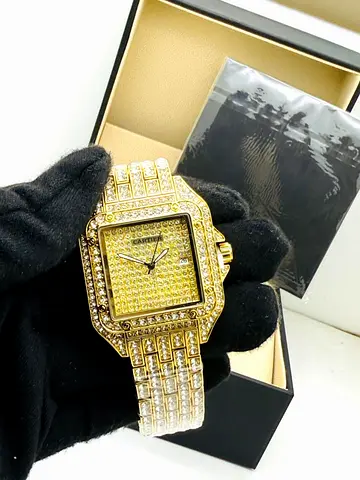 cartier santos iced out