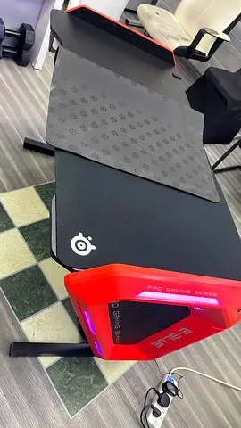 E-Blue EGT004 Pro Gaming Desk with LED Lights – Slightly Used 🎮