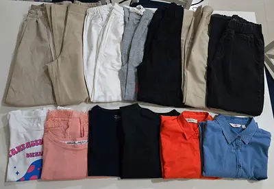 Bundle of casual teenager Girls tops and trousers — 13-15 years, very good condition