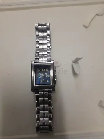 Stainless Steel Digital Islamic Prayer Watch (Azan Time Display) for (Men)s