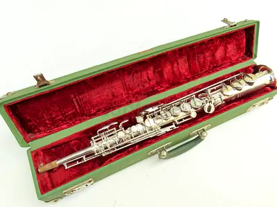 Selmer Mark VI silver-plated saxophone with serial number in the 80,000 range