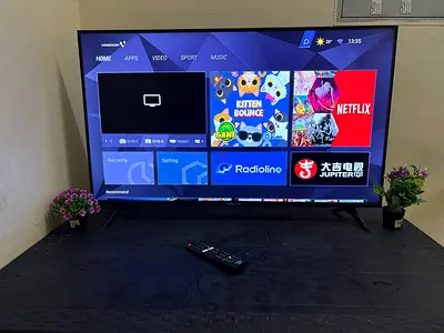 55-inch Smart LED TV with Remote - Good Working Condition