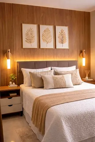 Modern Upholstered Bed Set with Headboard