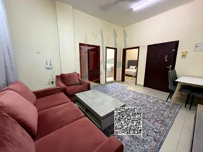فرصة استثنائية للإيجار الشهري | شقة غرفة وصالة مفروشة بالكامل في الرميلة 2 بالقرب من كورنيش عجمان مساحة واسعه | موقع متميز، أثاث عصري، وموقف سيارات