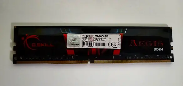 G.Skill Aegis 16GB DDR4 3000MHz Desktop RAM - Single Stick