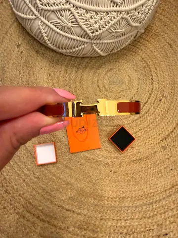 New with Box  Bag Clic H enamel bracelet - Maroon/gold - M