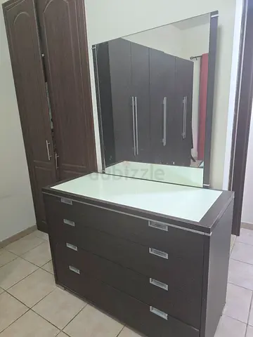 Modern Wooden Dresser with Mirror