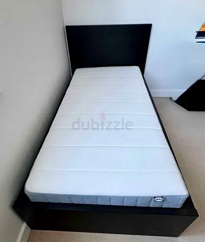 😊Ikea malam single bed (90*200)with  an IKEA mattress ✨