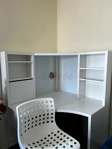 IKEA Corner Desk + Chair, Perfect Condition