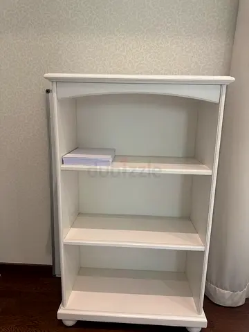 White 4-Section Open Shelf Unit — Compact Bookshelf/Storage