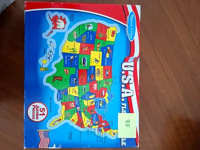 Melissa  Doug U.S.A. Floor Puzzle - 51 Jumbo Pieces (Map of USA)