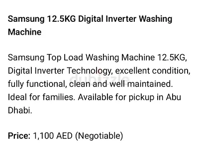 New washing machine for sale