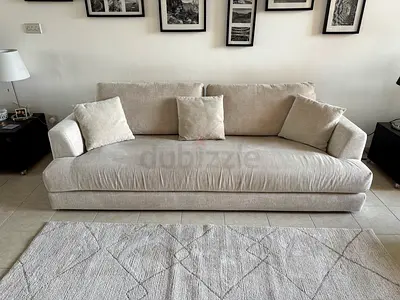 Home Centre ‘Hester’ 3-Seater Fabric Sofa – Less than 1 year old