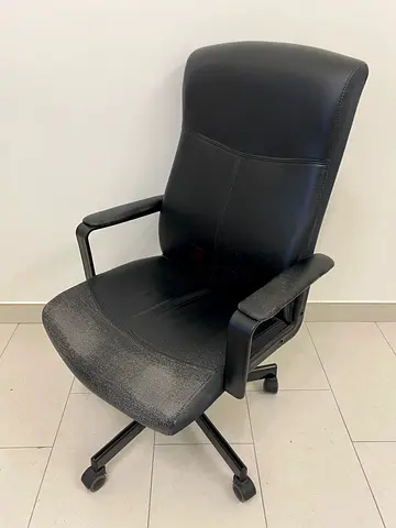 Black Executive Office Chair – High Back, Leather  Fabric