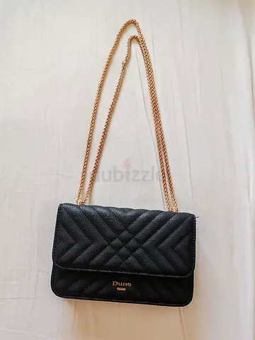 Dune Black Quilted Crossbody / Wallet Bag
