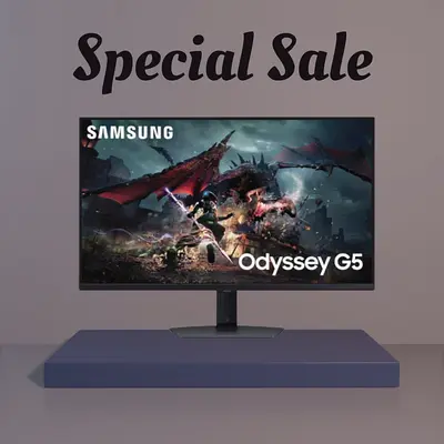 Samsung 32 Inch Odyssey G5 G50D QHD 180Hz Gaming Monitor LS32DG502EEXX