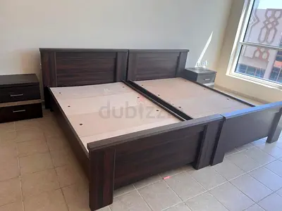 Dark Wood King Size Bed Frame