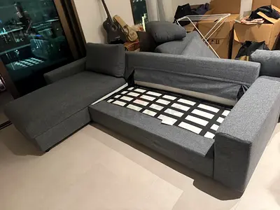 Like new condition Ikea vimle lshape sofabed under storage