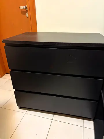 Ikea MALM chest of drawers- black