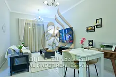 Fully Furnished One Bedroom Apartment for Annual Rent in Al Zahia with Two Bathrooms and Complete Fu