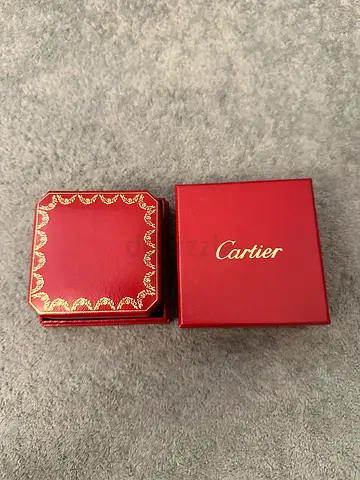 Cartier jewelry ring box (red leather presentation box)