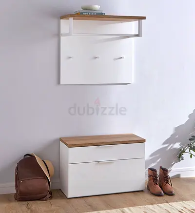 Clothes Hanger and Shoe Rack Bench