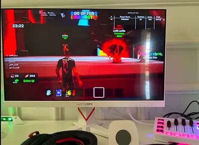 White GAMEON Gaming Monitor 180 HZ FULL HD WITH BUILT IN SPEAKERS AND BACK RGB WITH BOX AND WARRANTY