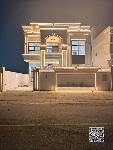 يلا للبيع عجمان الحليو1 فيلا فاخرة تصميم كلاسيك تشطيب لوكس 5 غرف ماستر موقع مميز قريب شارع محمد بن زايد مقابل مول سعر شامل رسوم تملك حر