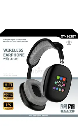 Wireless Over-Ear Headphones with Built-in Color Screen (Bluetooth) - XY-262BT