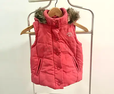 Mantaray girls pink padded body warmer - size 5-6