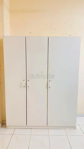White 3-Door Wardrobe / Armoire – Good Condition