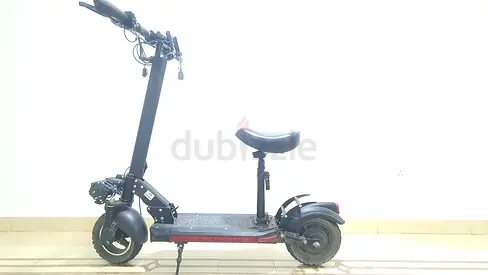Electric Scooter with Seat — Foldable, Dual-Wheel Rear, Good Condition