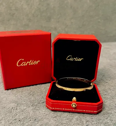 Cartier Love Bracelet in Box - Classic Rose Gold Tone